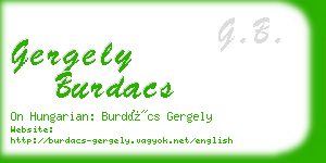 gergely burdacs business card